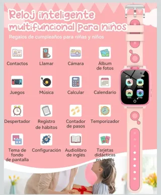 Smartwatch Infantil Kids Smart Watch Phone Rosa.