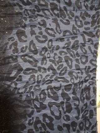 Foulard fantasia nero e blu