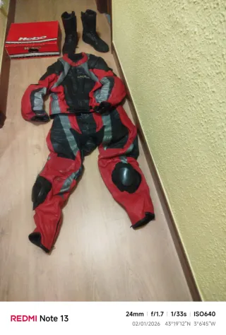 Buzo Hebo Moto Rojo y Negro