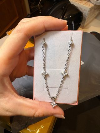 Conjunto collar y pulsera estrellas plata