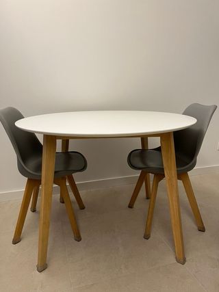 Mesa redonda de madera 105 diametro