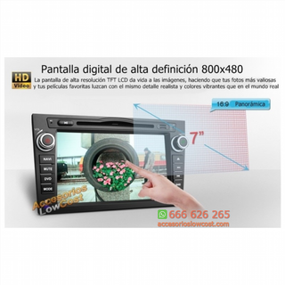 RADIO GPS 2 DIN 7 PULGADAS HD ESPECÍFICO PARA HON