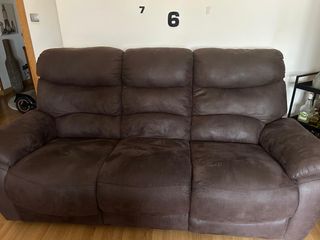 Divano relax motorizzato marrone cioccolato
