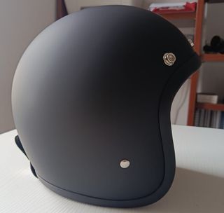 Casco Jet Negro Mate Talla L + Gafas