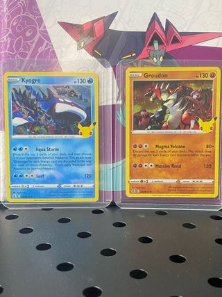 Cartas Pokémon Kyogre y Groudon