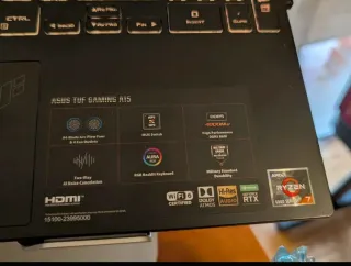 Portátil Gaming Asus TUF F15 Negro