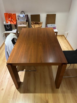 Mesa comedor extensible madera maciza artesanal