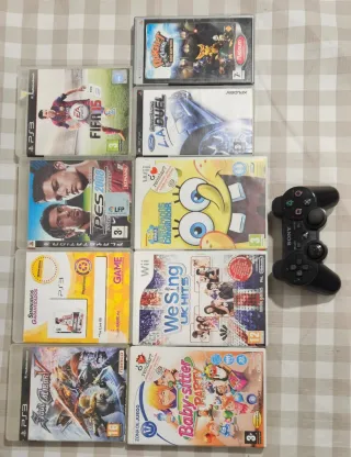 Lote Juegos PS3, PSP, Wii + Mando PS3