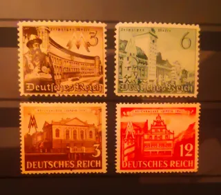 Set 4 Sellos III Reich Leipzig 1941