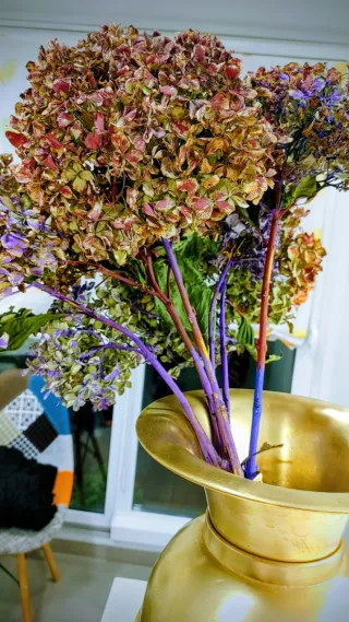 Hortensias secas de colores