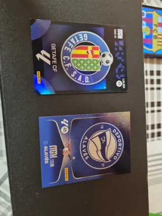 Lote 5 Escudos de fútbol Panini RCD Espanyol, Sevi