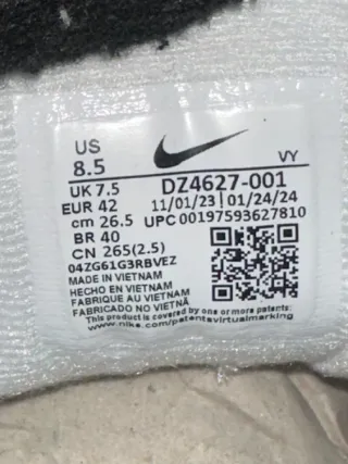 Nike AAF88 Scarpa Bianca e Nera