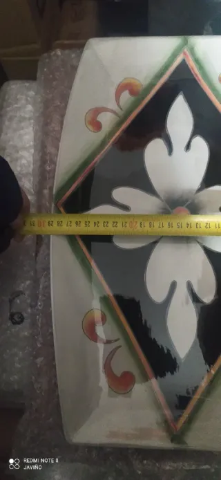 Bandeja de cerámica decorada