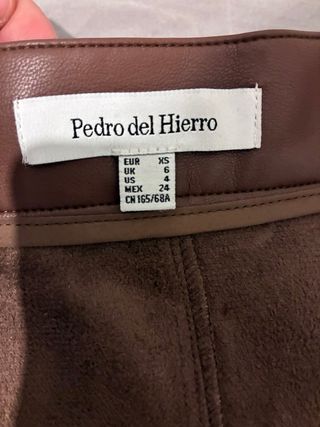 Falda efecto piel Pedro del Hierro marrón