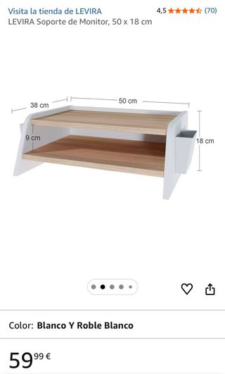 Soporte Monitor LEVIRA 50x18cm