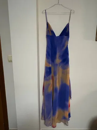 Vestido largo estampado foulard tie dye