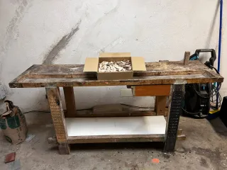 Banco de carpintería de madera haya maciza