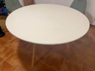 Mesa redonda madera 120cm