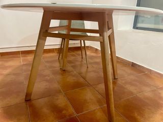 Mesa redonda madera 120cm
