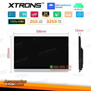 Pantalla para reposacabezas IPS FHD de 13,3" y An