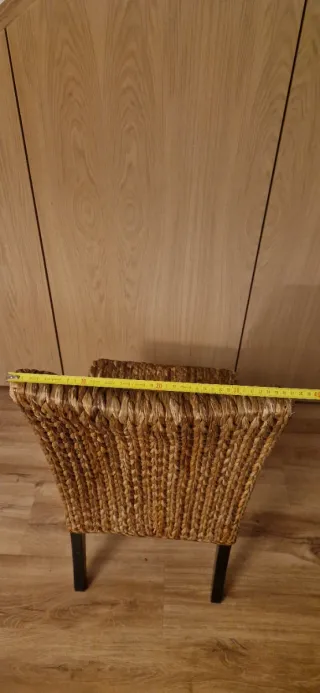 4 Sillas Ikea Hallsta Mimbre y Madera