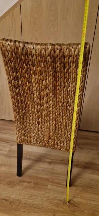 4 Sillas Ikea Hallsta Mimbre y Madera