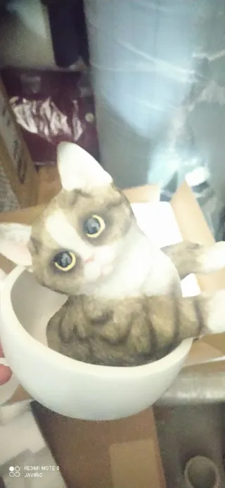 Figura gato cerámica