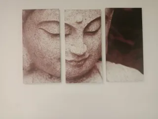 Cuadro Buda Triptico