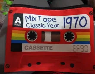 Pochette trucco 16x22cm Mix Tape 1970