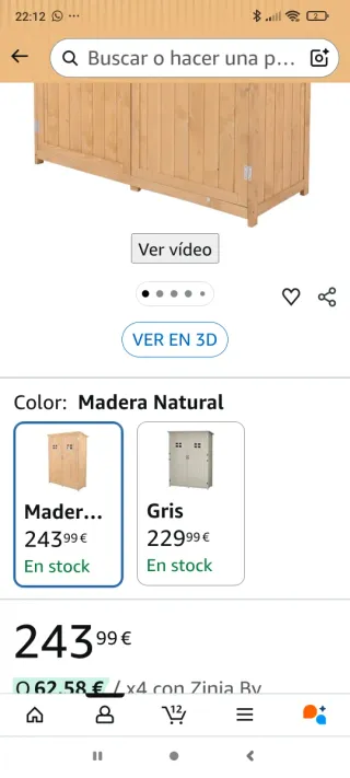 Armario de jardín de madera