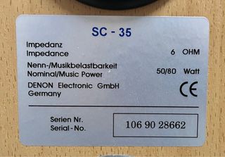 Pareja Altavoces Denon SC-35