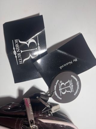 Bolso bandolera marrón y blanco Robell