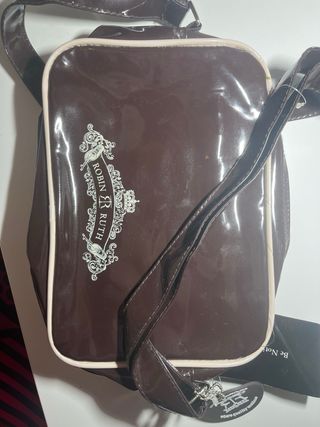 Bolso bandolera marrón y blanco Robell