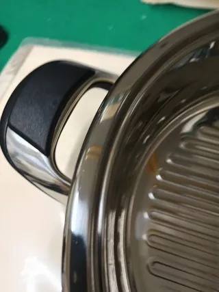 Casseruola 30 cm acciaio con coperchio a campana