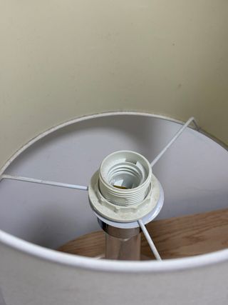 Lamparita de mesa pie transparente