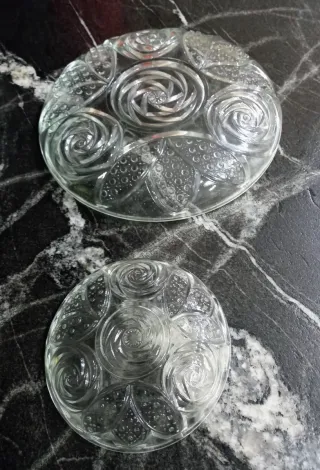 Juego Fuentes Cristal Tallado Macedonia/Postre