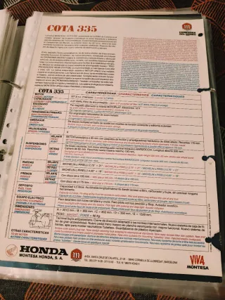 Catálogos Montesa Cota 335 y 304  Originales