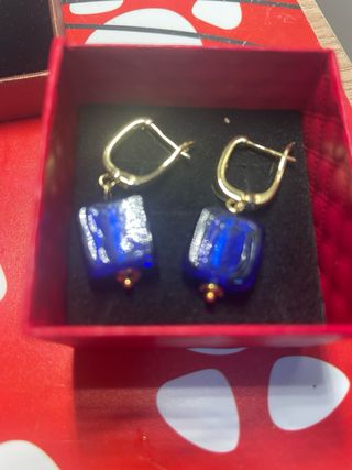 Pendientes Murano Bronce, Azul o Rosa