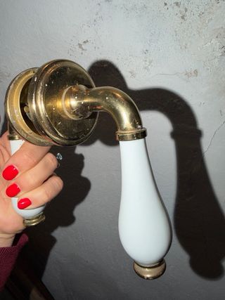 Pomos Manivelas Antiguas Puertas Latón Cerámica