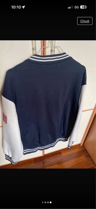 Felpa College Blu/Bianca