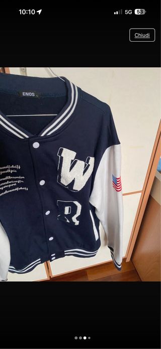 Felpa College Blu/Bianca