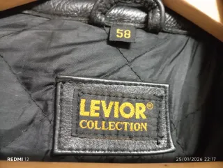 Chaqueta de piel LEVIOR para moto. Talla 58/L.