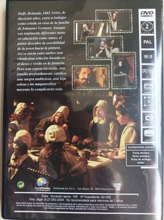 DVD La joven de la perla (2003) - Peter Webber