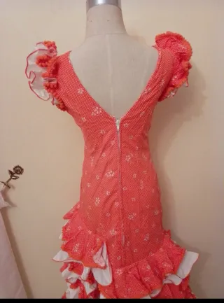 Vestido Flamenca Niña Coral