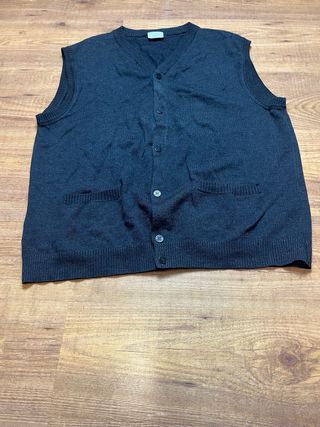 Chaleco Lana Lacoste Vintage Negro