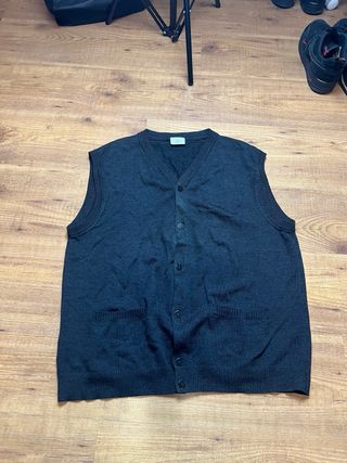 Chaleco Lana Lacoste Vintage Negro