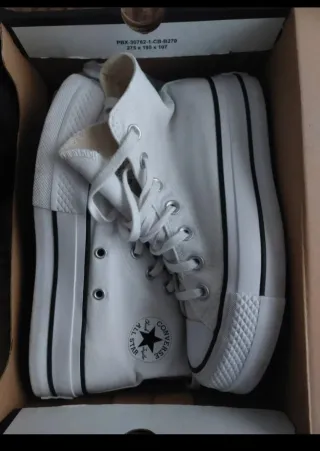 Converse All Star plataforma blancos