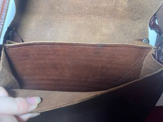 Bolso bandolera de cuero marrón