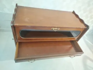 Mueble TV madera con cristal