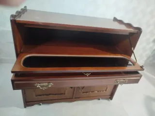 Mueble TV madera con cristal